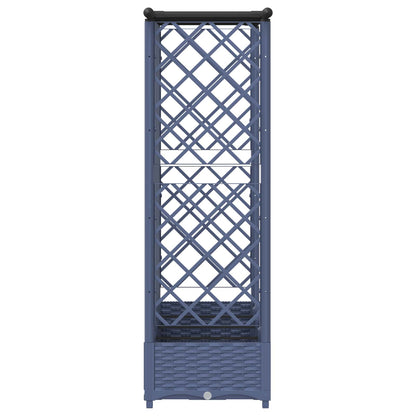 Raised Bed with Trellis and Roof Grey 202.5 x 40 x 123 cm PP