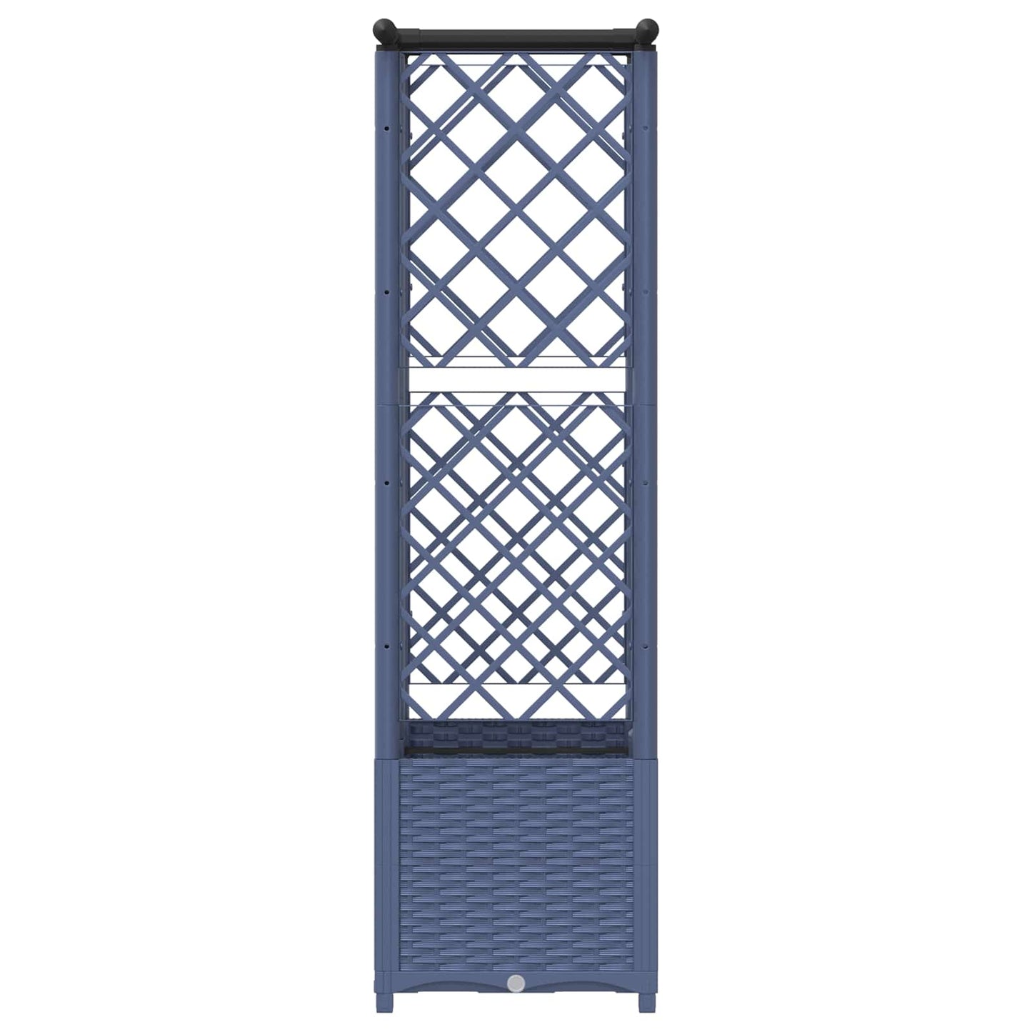 Raised Bed with Trellis and Roof Grey 124 x 40 x 136 cm PP