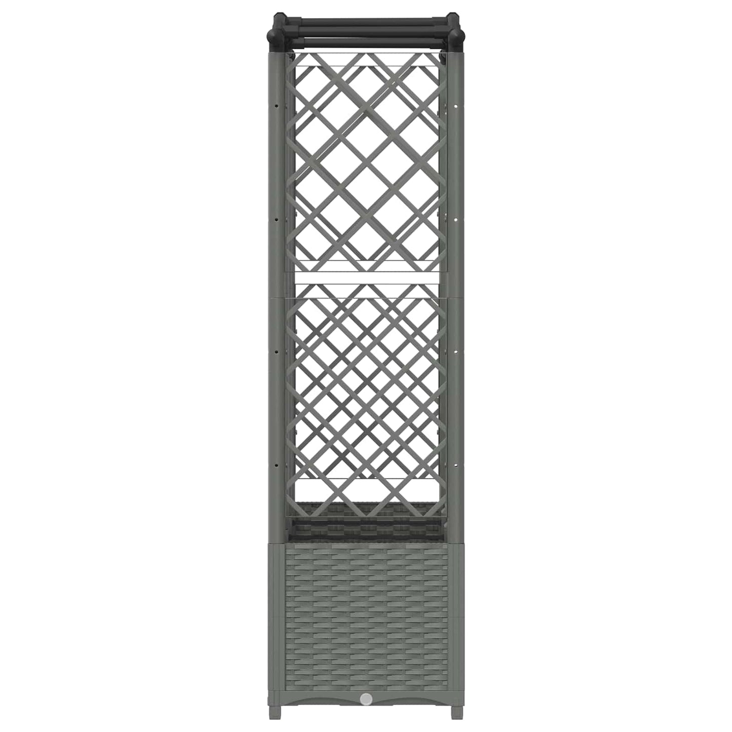Raised Bed with Trellis and Roof Light Grey 163 x 40 x 138 cm