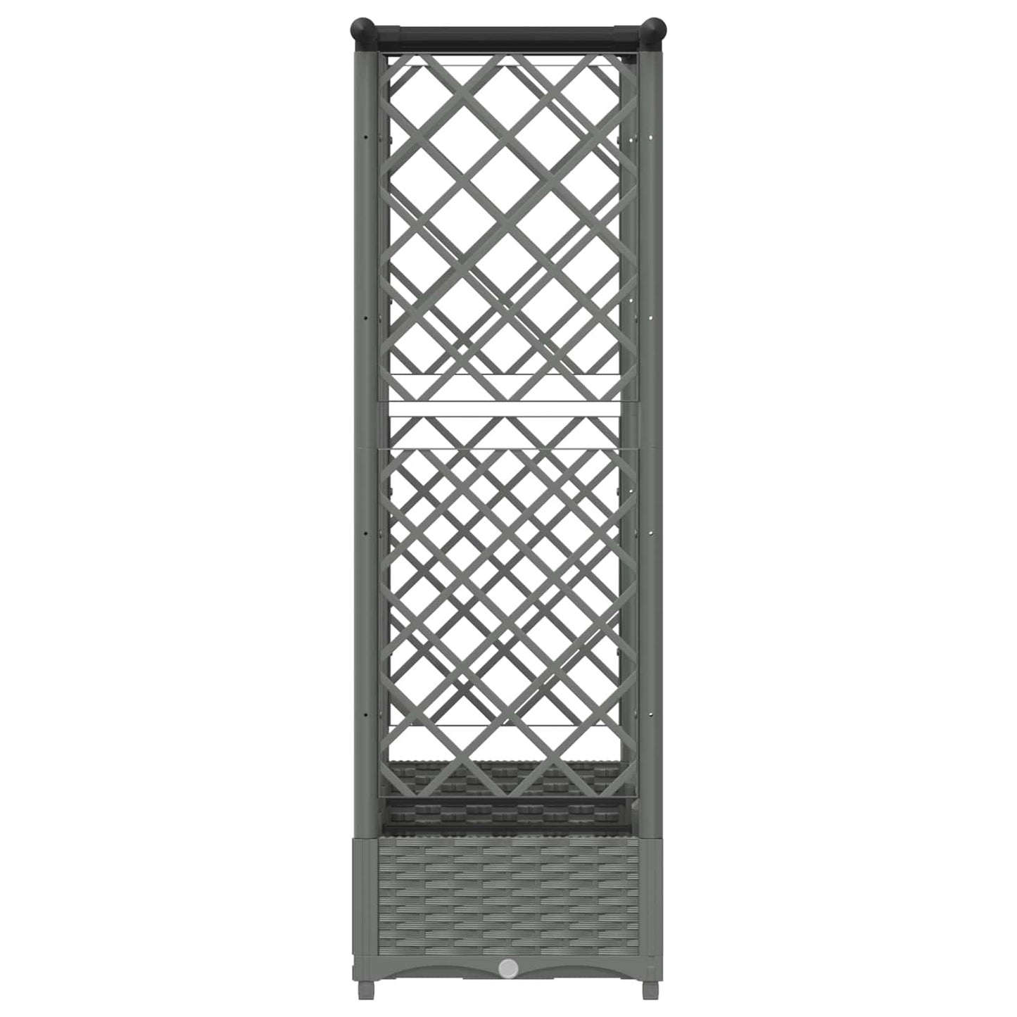 Raised Bed with Trellis and Roof Light Grey 164 x 40 x 121 cm