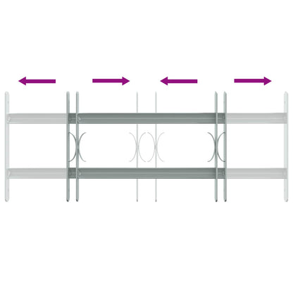 Security Grille for Windows with 2 Crossbars 3 pcs 430-740 mm