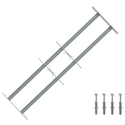 Security Grille for Windows with 2 Crossbars 3 pcs 630-1140 mm
