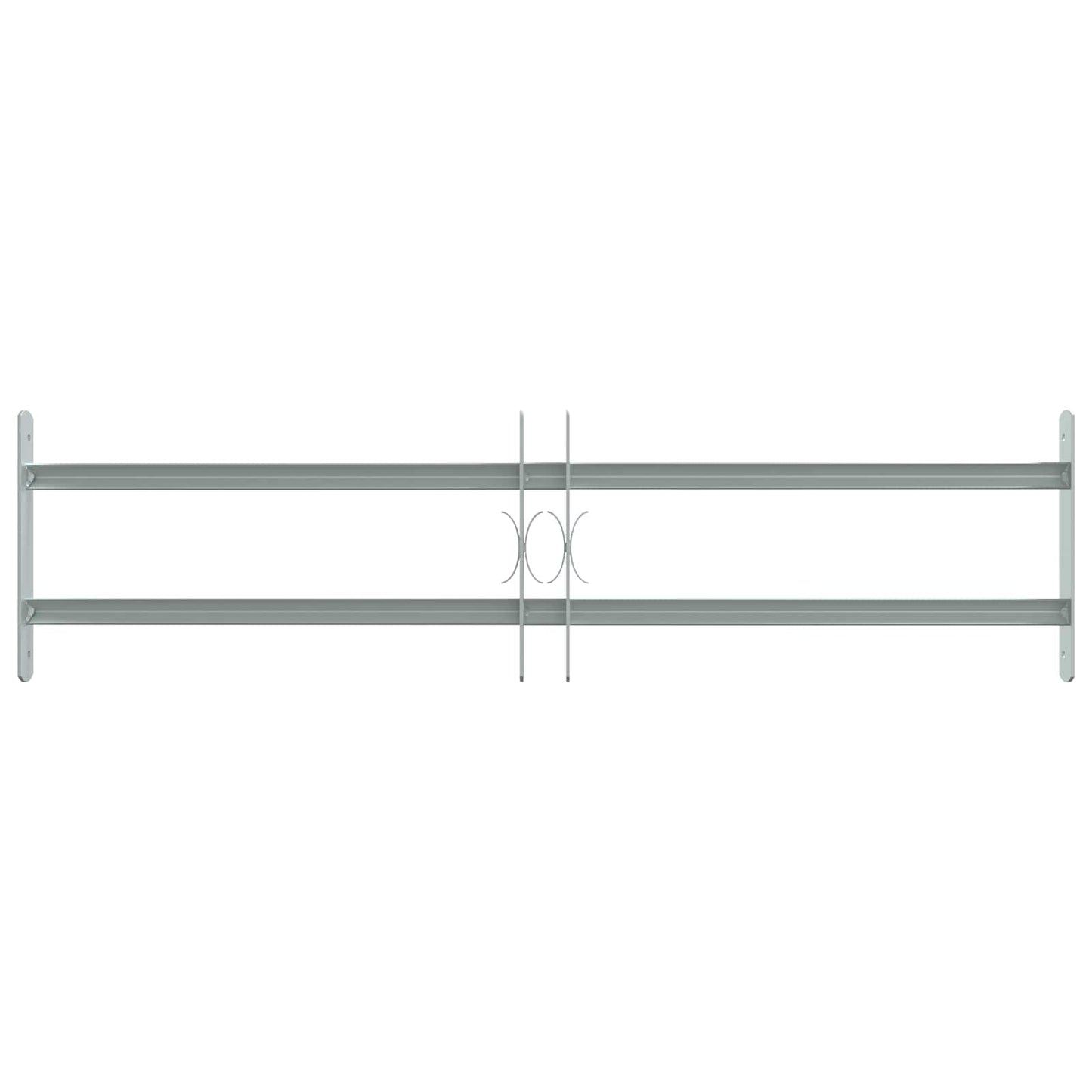 Security Grille for Windows with 2 Crossbars 3 pcs 630-1140 mm