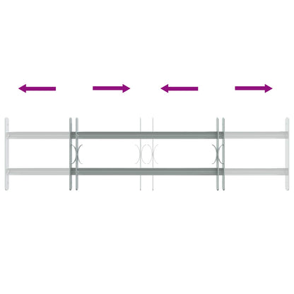 Security Grille for Windows with 2 Crossbars 3 pcs 630-1140 mm