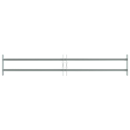 Security Grille for Windows with 2 Crossbars 3 pcs 930-1740 mm