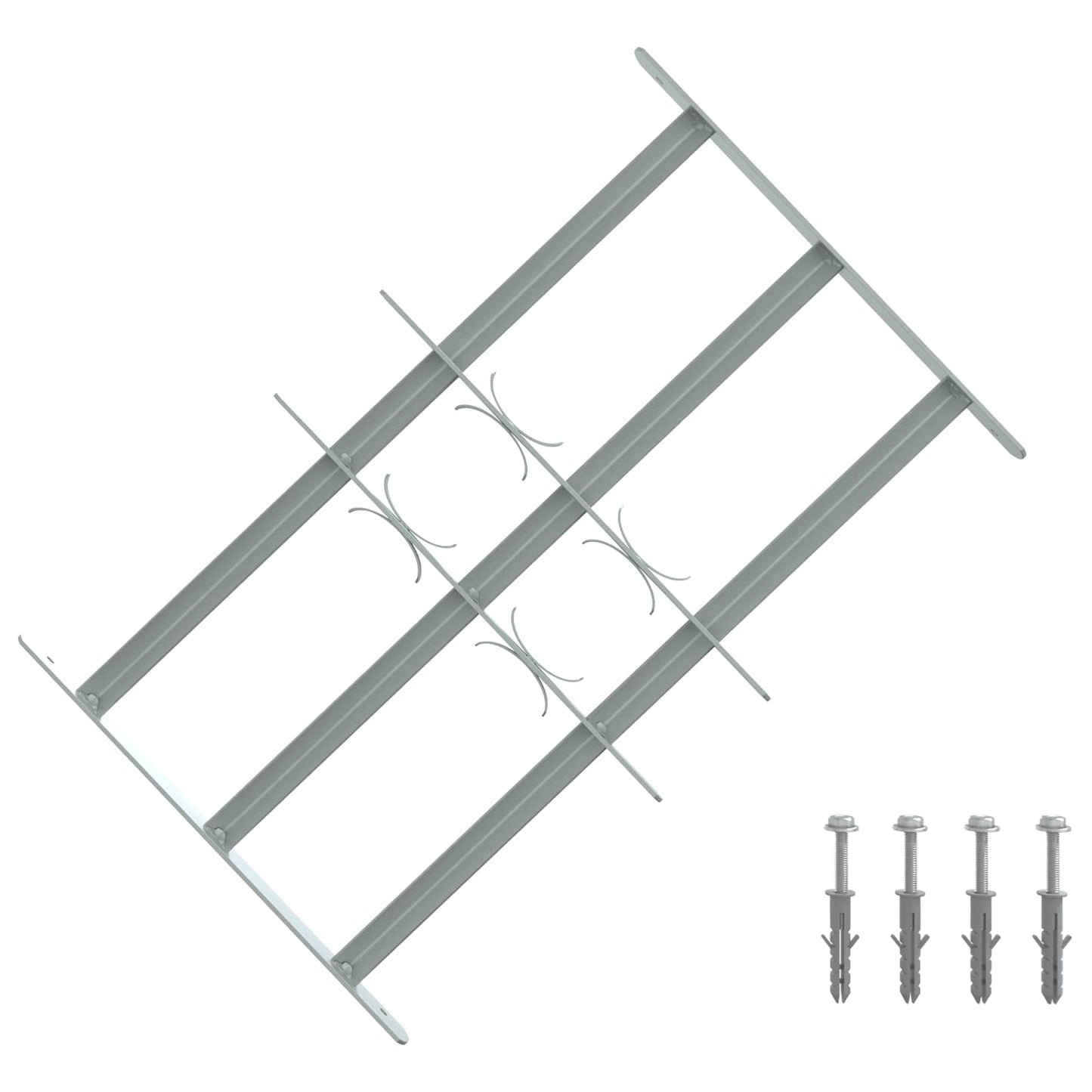 Security Grille for Windows with 3 Crossbars 3 pcs 430-740 mm