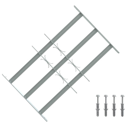 Security Grille for Windows with 3 Crossbars 3 pcs 430-740 mm