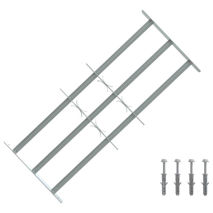 Security Grille for Windows with 3 Crossbars 3 pcs 630-1140 mm