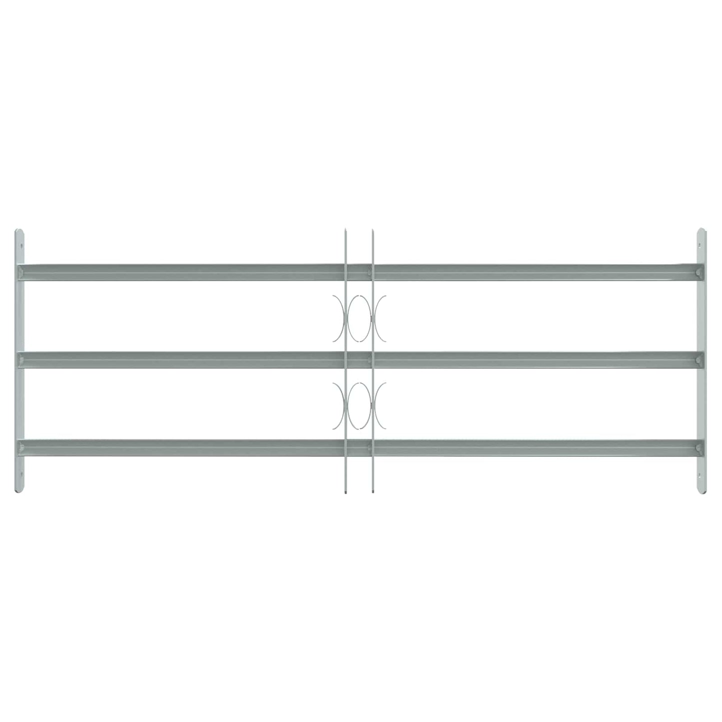 Security Grille for Windows with 3 Crossbars 3 pcs 630-1140 mm