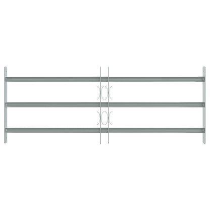Security Grille for Windows with 3 Crossbars 3 pcs 630-1140 mm