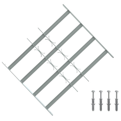 Security Grille for Windows with 4 Crossbars 3 pcs 430-740 mm