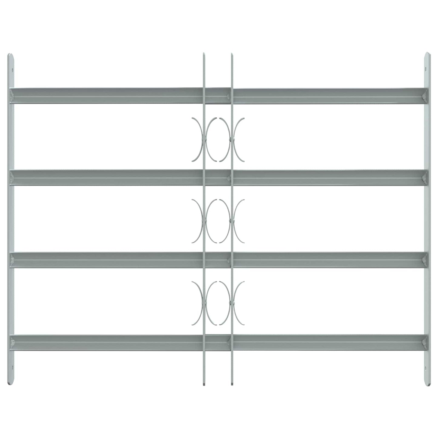 Security Grille for Windows with 4 Crossbars 3 pcs 430-740 mm