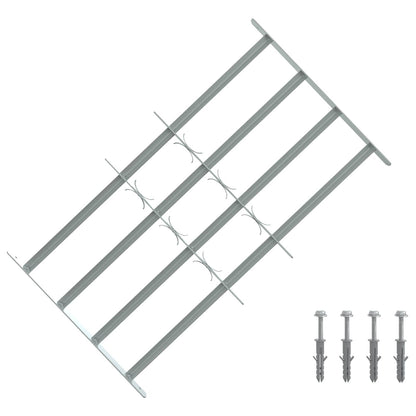 Security Grille for Windows with 4 Crossbars 3 pcs 630-1140 mm