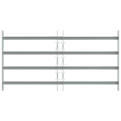 Security Grille for Windows with 4 Crossbars 3 pcs 630-1140 mm