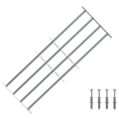 Security Grille for Windows with 4 Crossbars 3 pcs 930-1740 mm