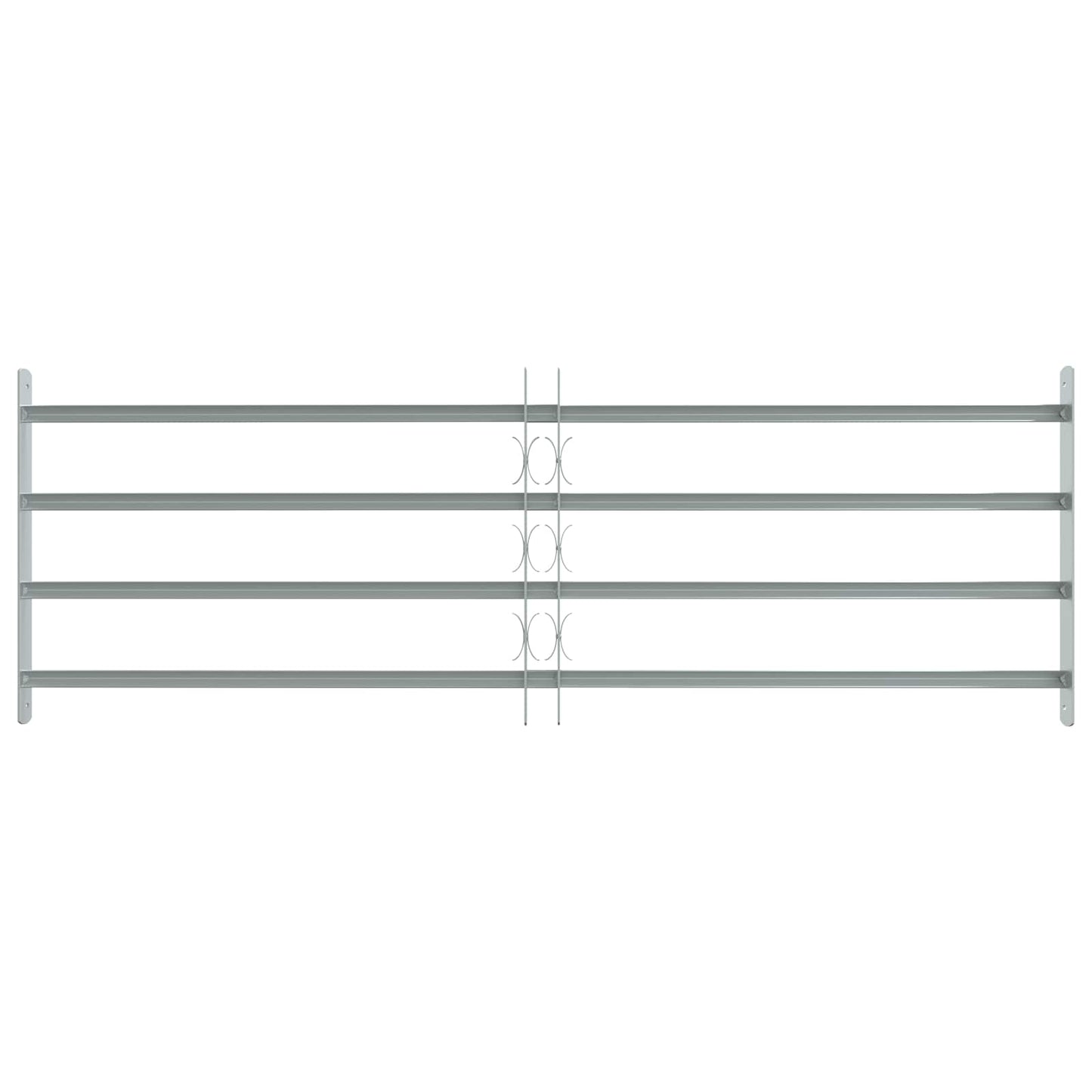 Security Grille for Windows with 4 Crossbars 3 pcs 930-1740 mm