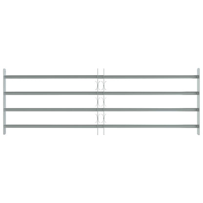 Security Grille for Windows with 4 Crossbars 3 pcs 930-1740 mm