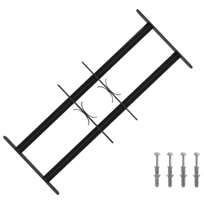 Security Grille for Windows with 2 Crossbars 3 pcs 43-74 cm