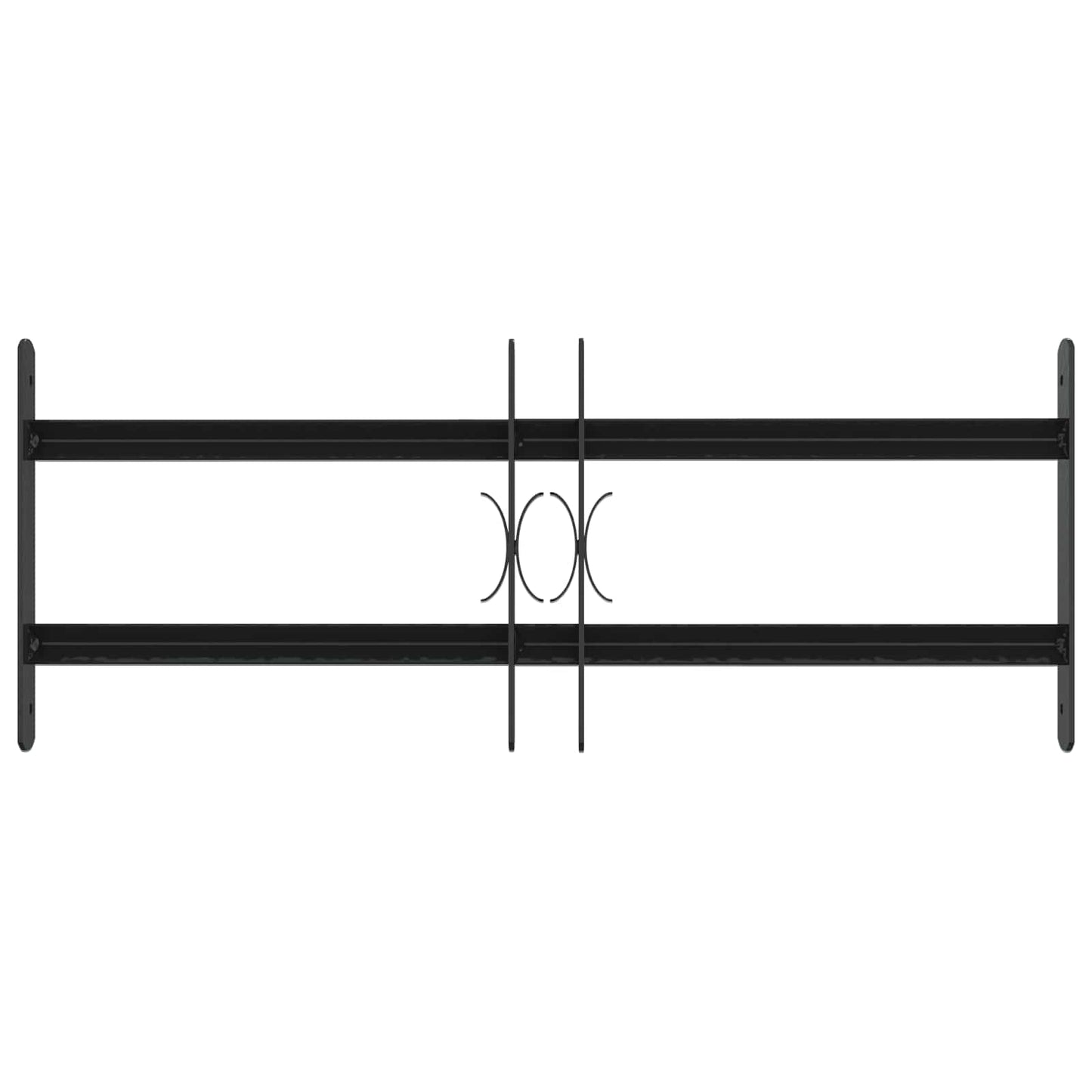 Security Grille for Windows with 2 Crossbars 3 pcs 43-74 cm