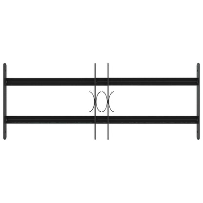 Security Grille for Windows with 2 Crossbars 3 pcs 43-74 cm