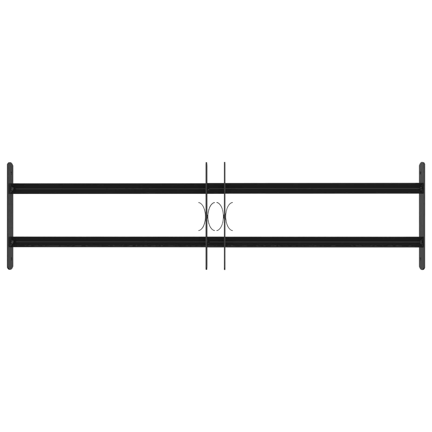 Security Grille for Windows with 2 Crossbars 3 pcs 63-114 cm