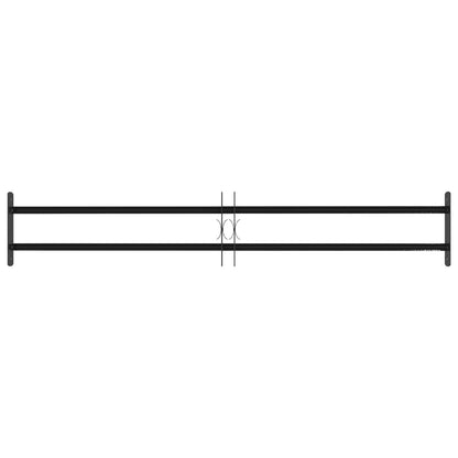 Security Grille for Windows with 2 Crossbars 3 pcs 93-174 cm
