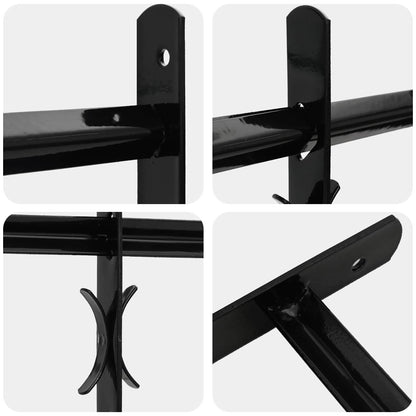 Security Grille for Windows with 3 Crossbars 3 pcs 43-74 cm