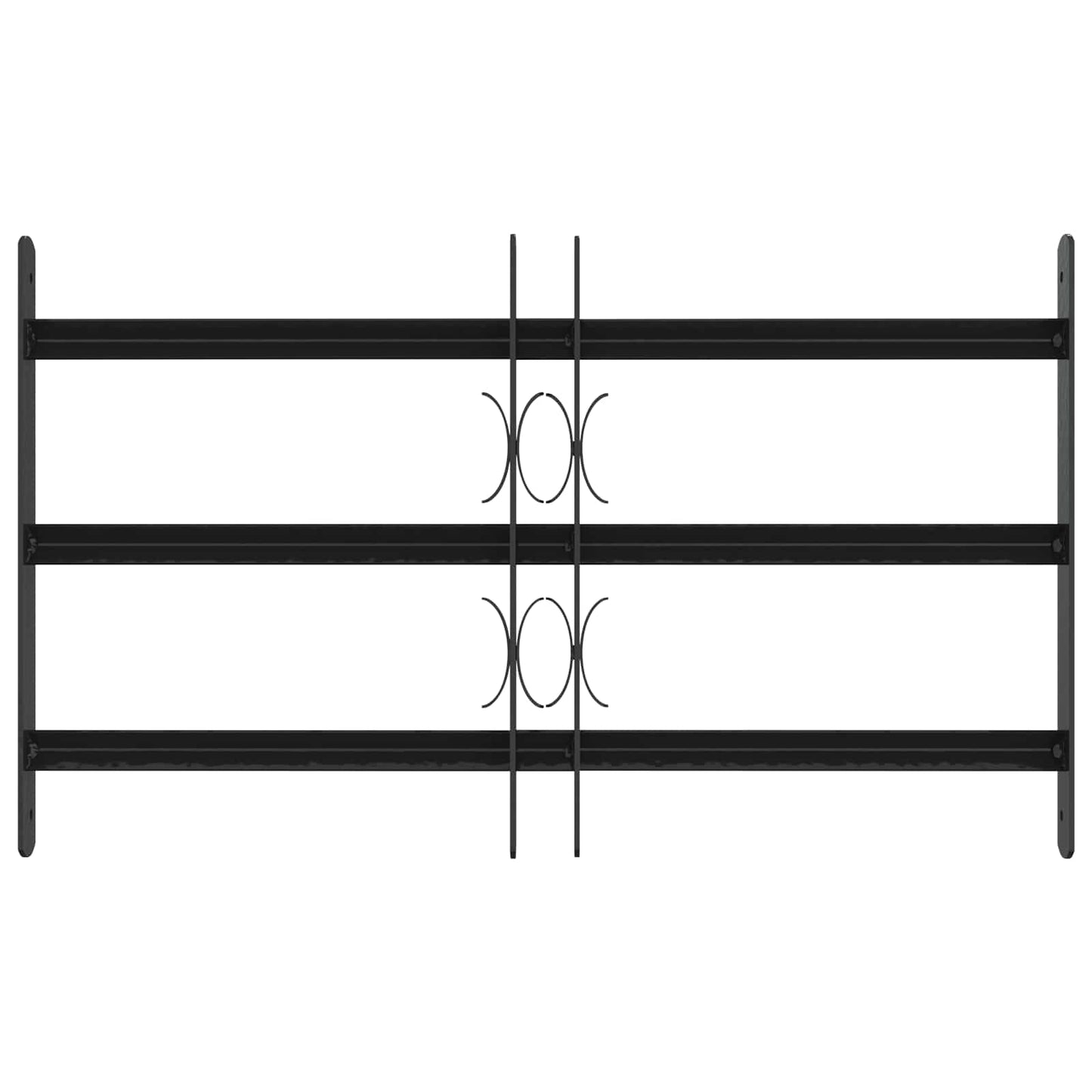 Security Grille for Windows with 3 Crossbars 3 pcs 43-74 cm