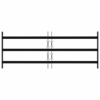 Security Grille for Windows with 3 Crossbars 3 pcs 63-114 cm