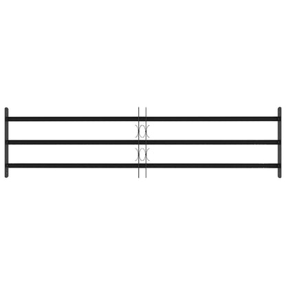 Security Grille for Windows with 3 Crossbars 3 pcs 93-174 cm