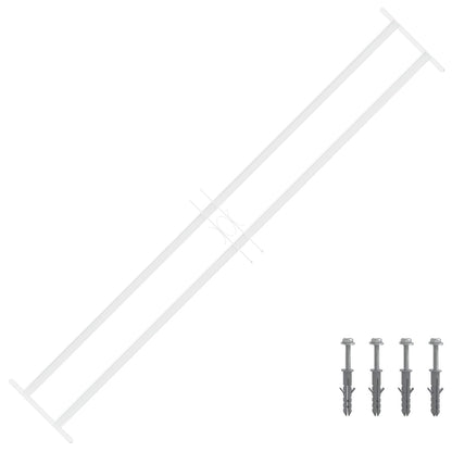 Security Grille for Windows with 2 Crossbars 93-174 cm