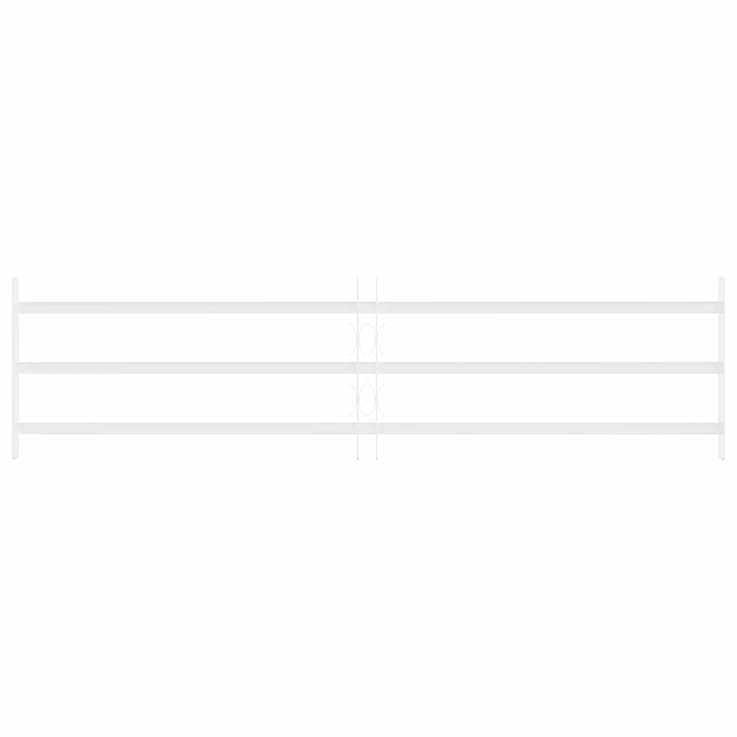 Security Grille for Windows with 3 Crossbars 93-174 cm