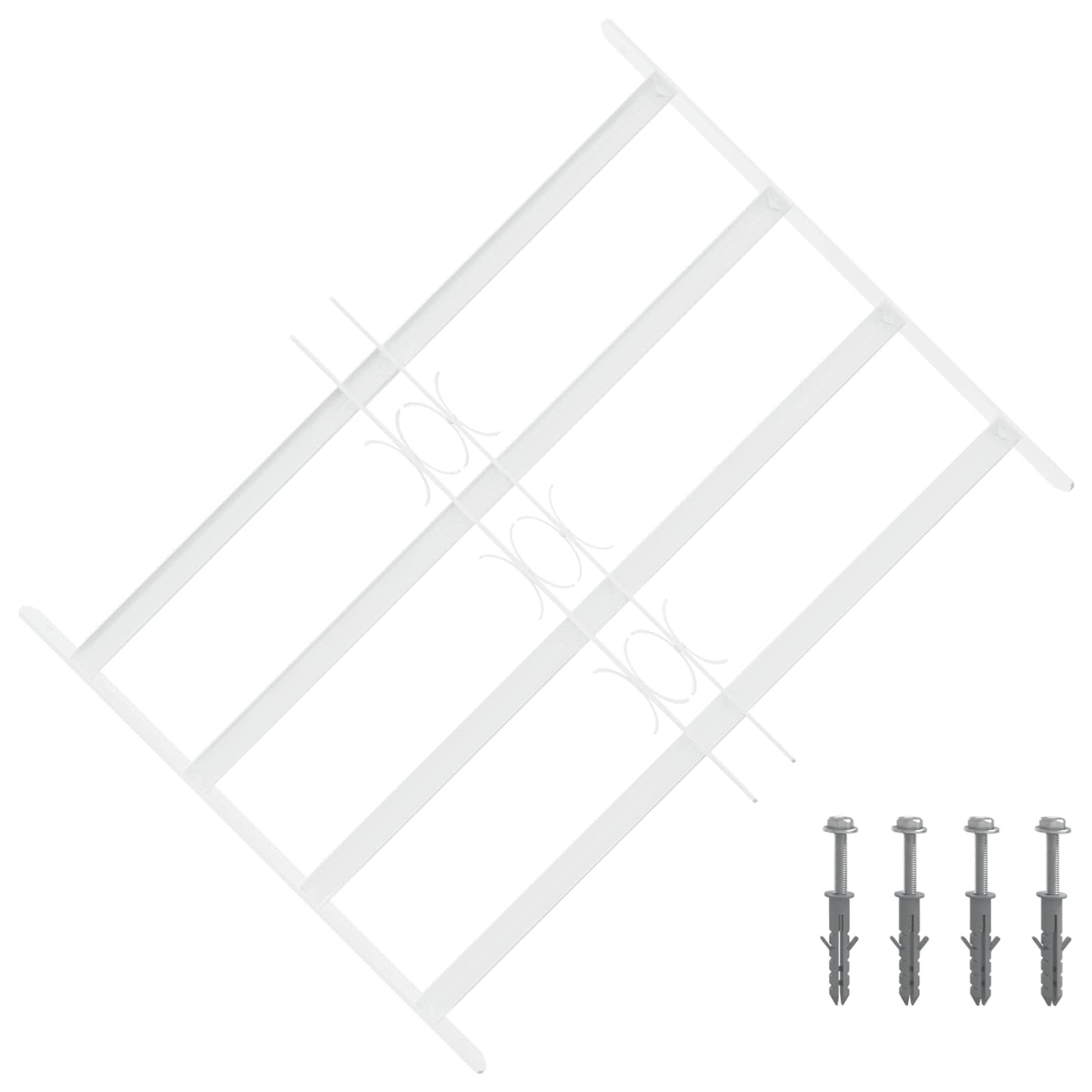 Security Grille for Windows with 4 Crossbars 43-74 cm
