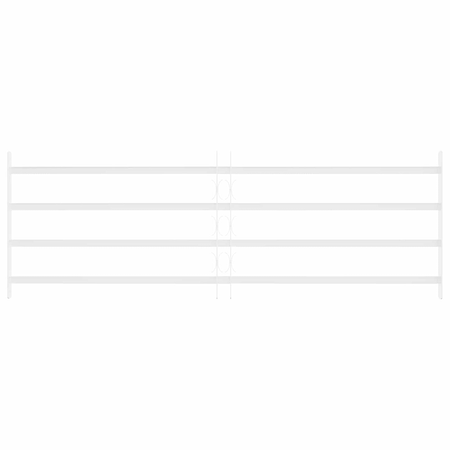 Security Grille for Windows with 4 Crossbars 93-174 cm
