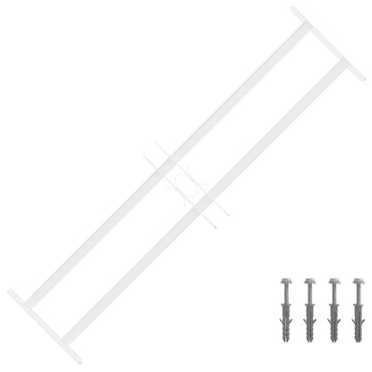Security Grille for Windows with 2 Crossbars 3 pcs 63-114 cm