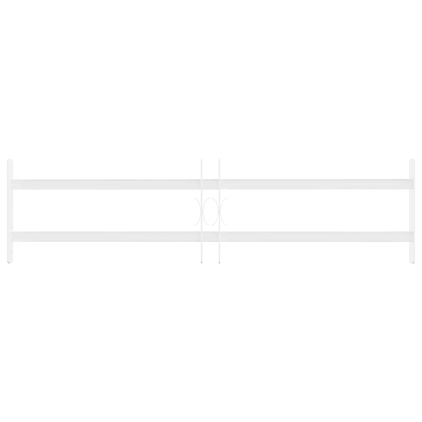 Security Grille for Windows with 2 Crossbars 3 pcs 63-114 cm