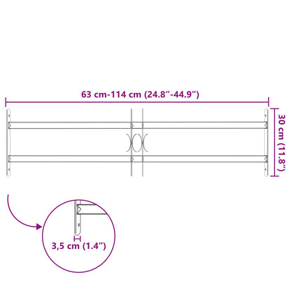 Security Grille for Windows with 2 Crossbars 3 pcs 63-114 cm