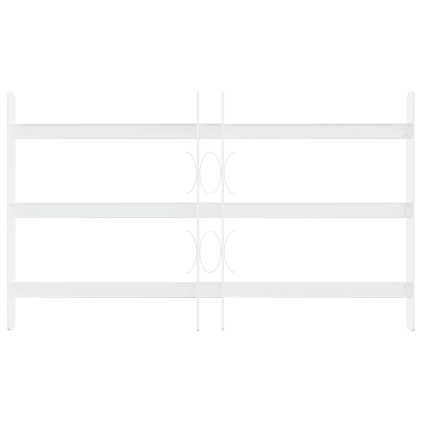 Security Grille for Windows with 3 Crossbars 3 pcs 43-74 cm