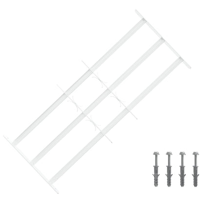 Security Grille for Windows with 3 Crossbars 3 pcs 63-114 cm