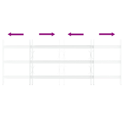 Security Grille for Windows with 3 Crossbars 3 pcs 63-114 cm