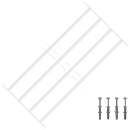 Security Grille for Windows with 4 Crossbars 3 pcs 63-114 cm