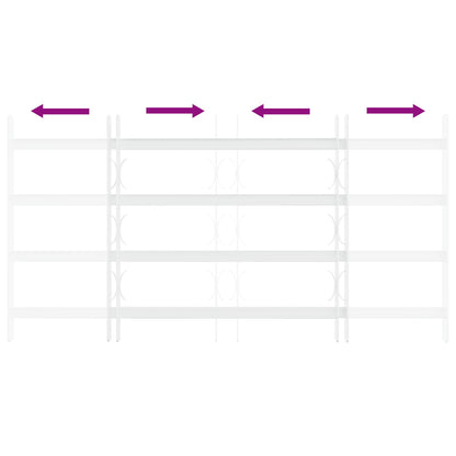 Security Grille for Windows with 4 Crossbars 3 pcs 63-114 cm