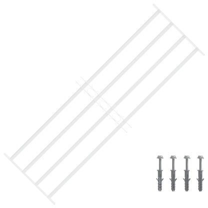 Security Grille for Windows with 4 Crossbars 3 pcs 93-174 cm