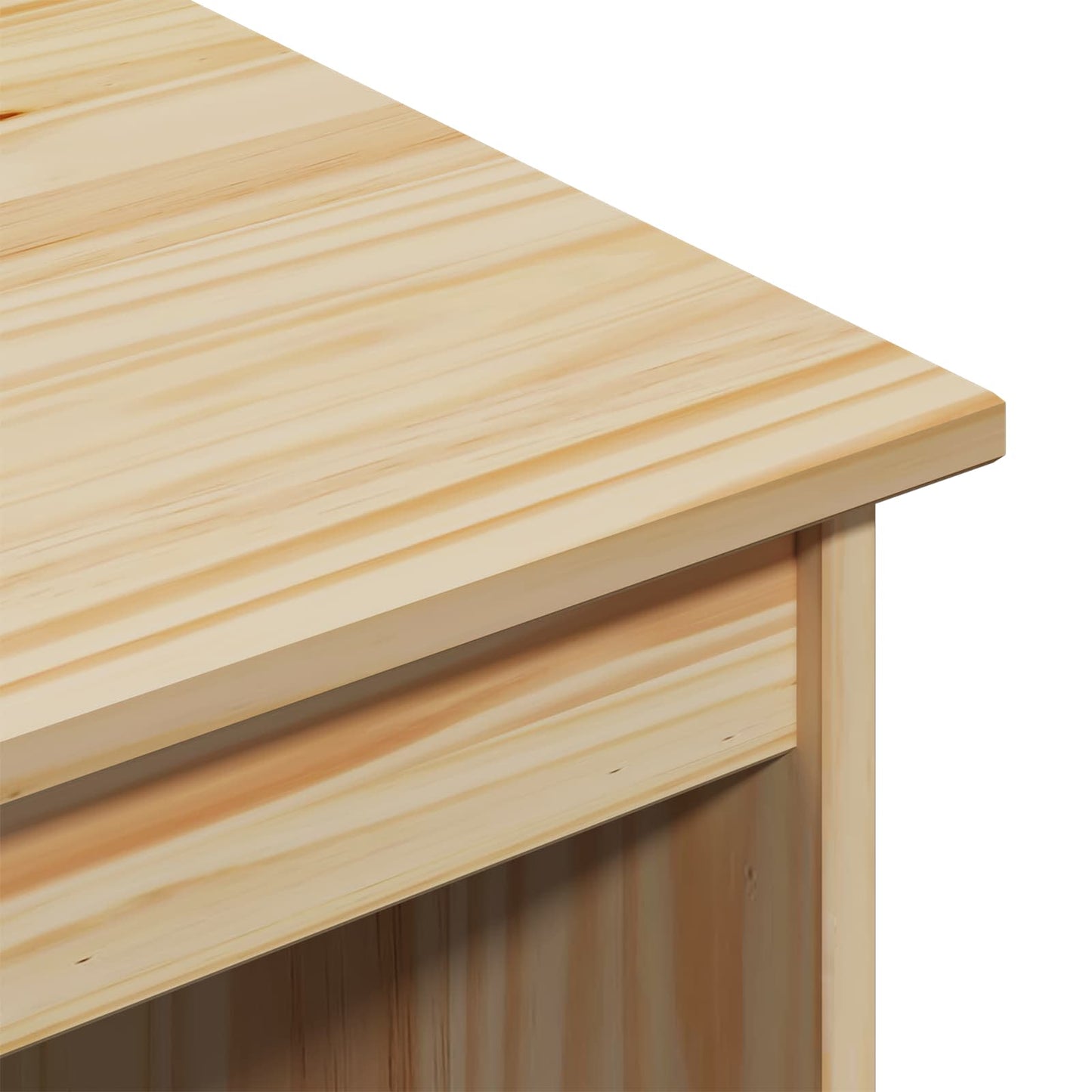 Desk Brown 112 x 50 x 75 cm Solid Pine Wood