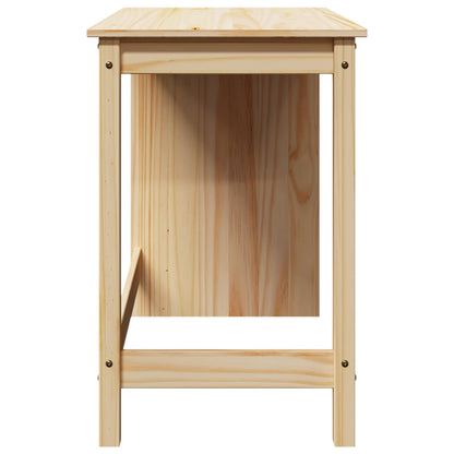 Desk Brown 112 x 50 x 75 cm Solid Pine Wood