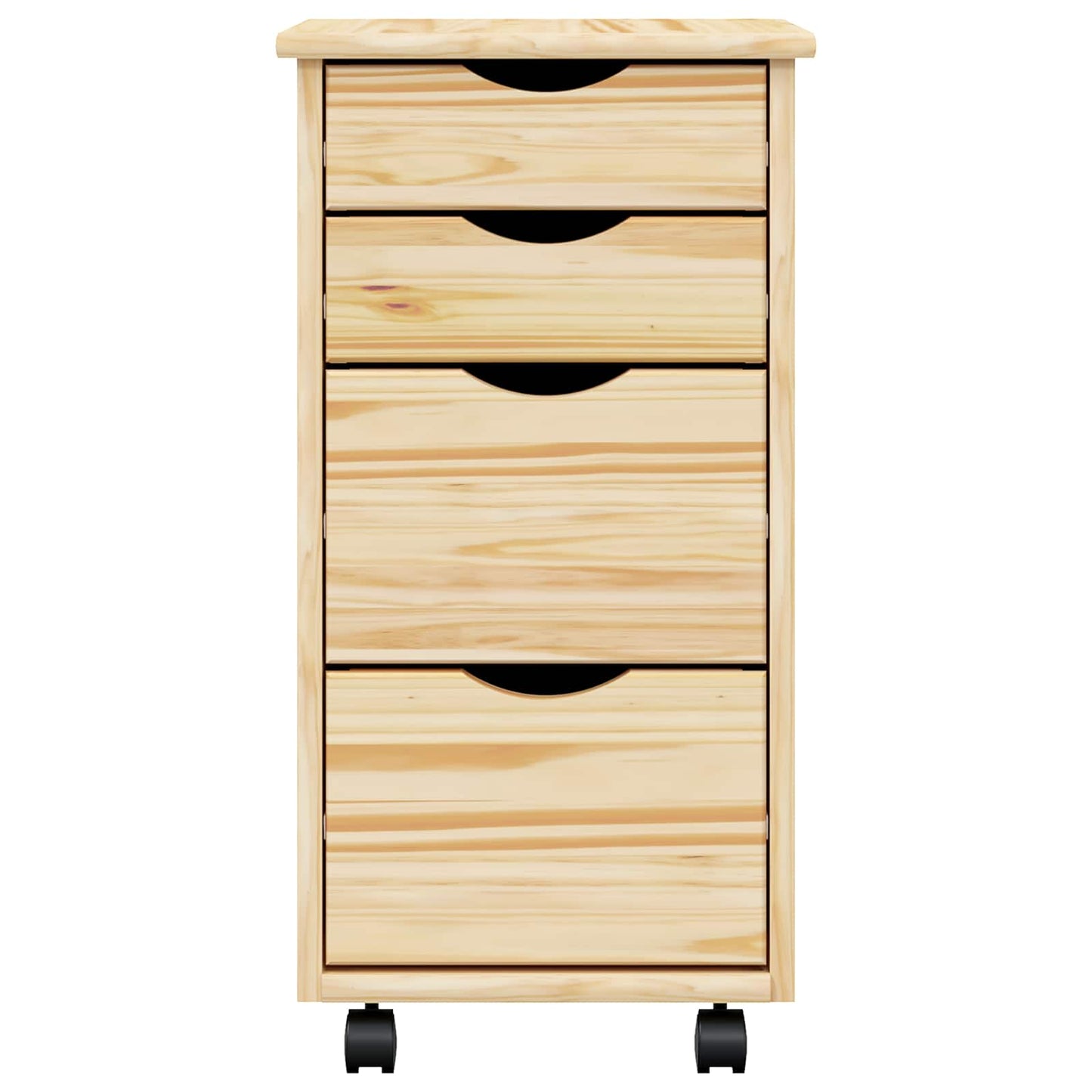 Rolling Cabinet with Desk MOSS Clear Varnish 34 x 39 x 65.5 cm