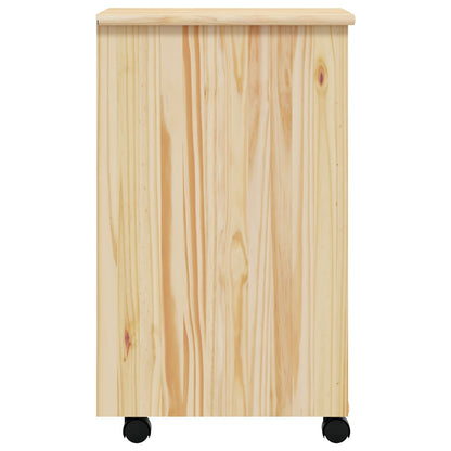 Rolling Cabinet with Desk MOSS Clear Varnish 34 x 39 x 65.5 cm