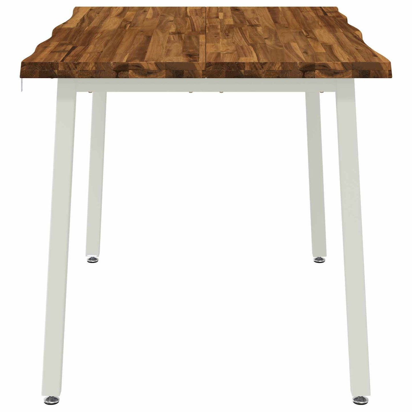 120 x 70 x 75 cm Solid Acacia Wood Natural and White
