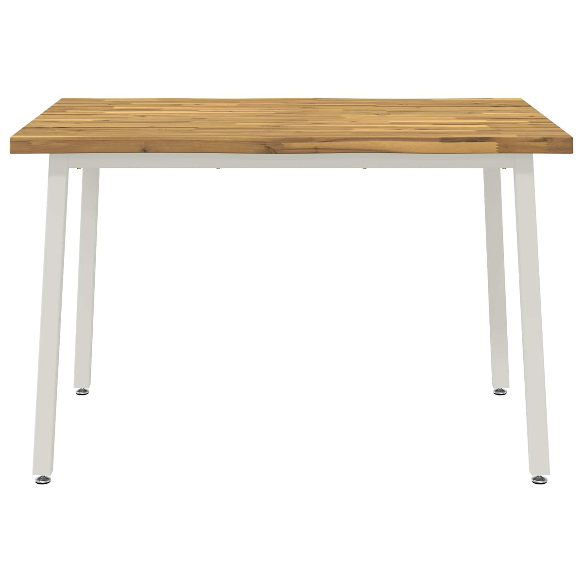120 x 70 x 75 cm Solid Acacia Wood White Rectangular