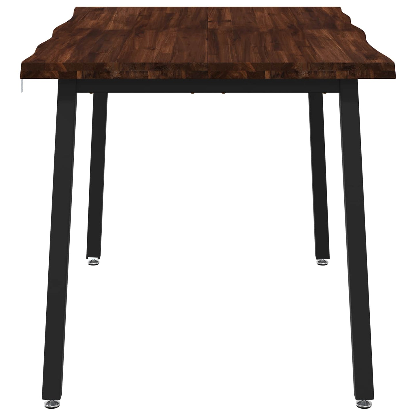 120 x 80 x 75 cm Solid Acacia Wood Dark Brown and Black